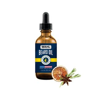 Wahl® Beard Oil for Men – Softens & Moisturizes Beard Hair, Soothes Skin Irritation - Contains Sweet Almond, Oat Kernel & Cinnamon Oils - Fresh Citrus Scent, 2.0 Fl Oz – Model 3028692 Fragrance Nourishing
