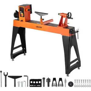 VEVOR 1.5 HP Wood Lathe, 16x 40 in Wood Lathe Machine with 0 to 3200 RPM Variable Speed Brushless DC Motor Cast Iron Body Tool Rest for Medium to Large Projects WoodworkingVEVOR Super Brand Day