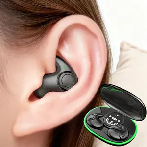 Wireless Earphone, In-ear Design Noise Cancelling Headphone with Charging Case, Chargeable Bluetooth-compatible Sleeping Earbuds, Sleep Headphones for Running, Exercising, Gaming Sports, Audio