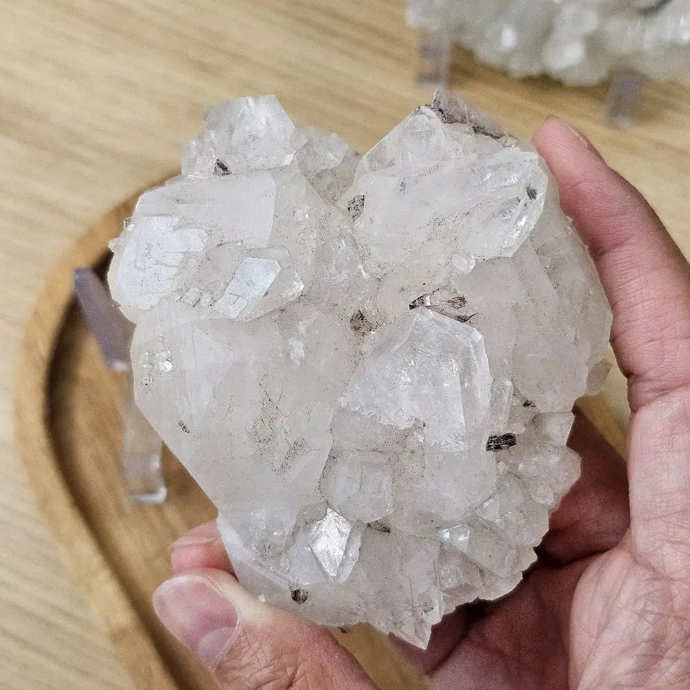 Apophyllite Specimen with Stand Included - Natural Crystal Formation for Display and Collection