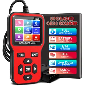 Professional Obd2 Scanner Diagnostic Tool, OBD2 Scanner with Upgrade Battery Tester - Diagnostic Tool for Cars That Check Engine Light & Emissions Readiness Read and Clears Vehicle Error Codes for All OBD II Protocol Vehicles Since 1996