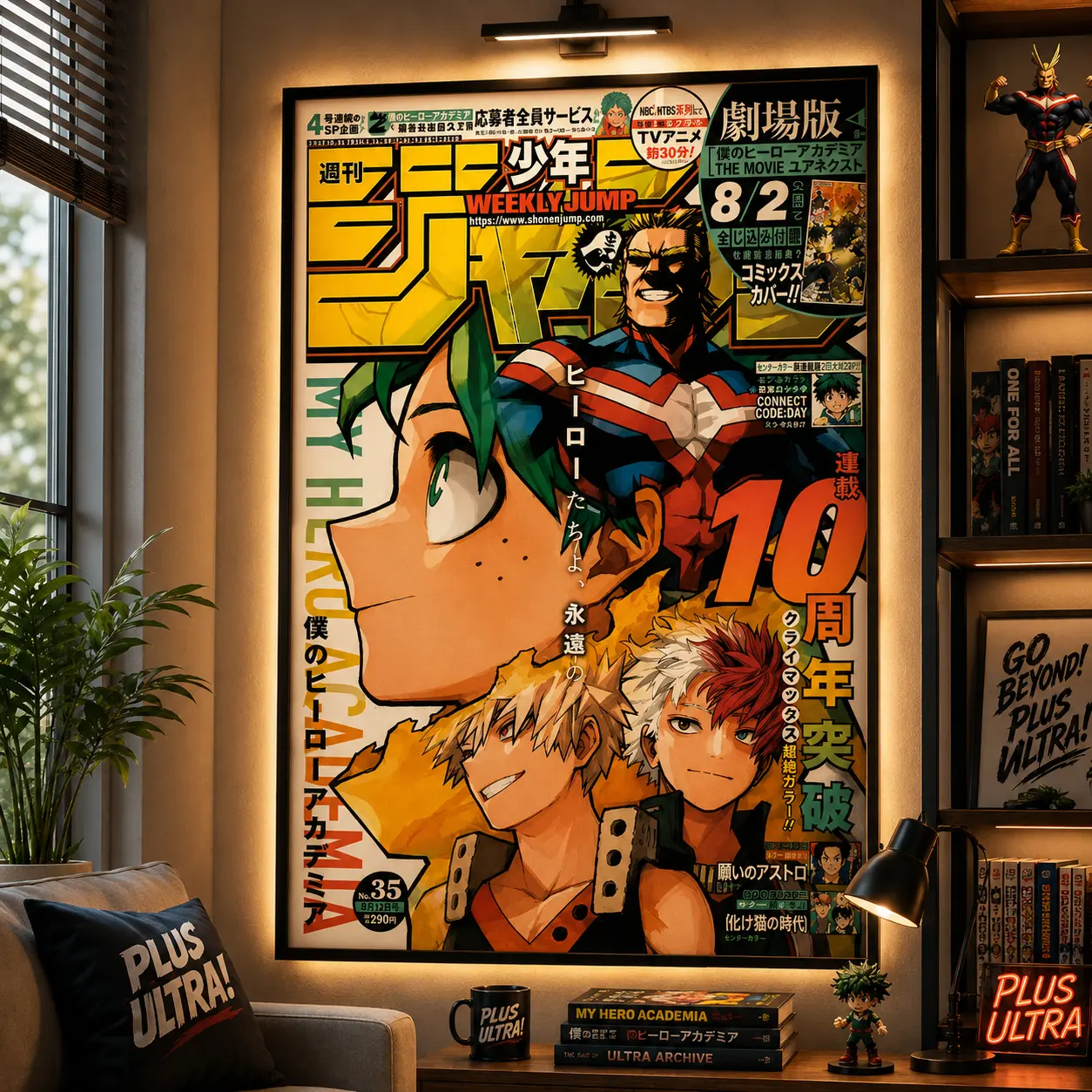 My Hero Academia Deku Anime Wall Art Poster, Shonen Jump Manga Style Print, Vintage Japanese Anime Artwork Decor for Bedroom, Otaku Room, Gaming Room, Dorm and Anime Fan Gift