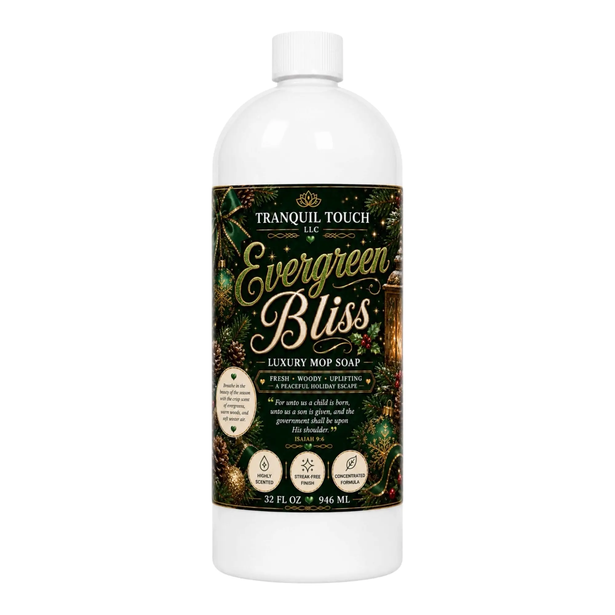 Evergreen Bliss Non-Toxic Christmas Mop Soap 🎄