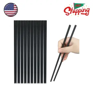 10 Pairs Fiberglass Chopsticks, Reusable Chopsticks, 9.3 inches
