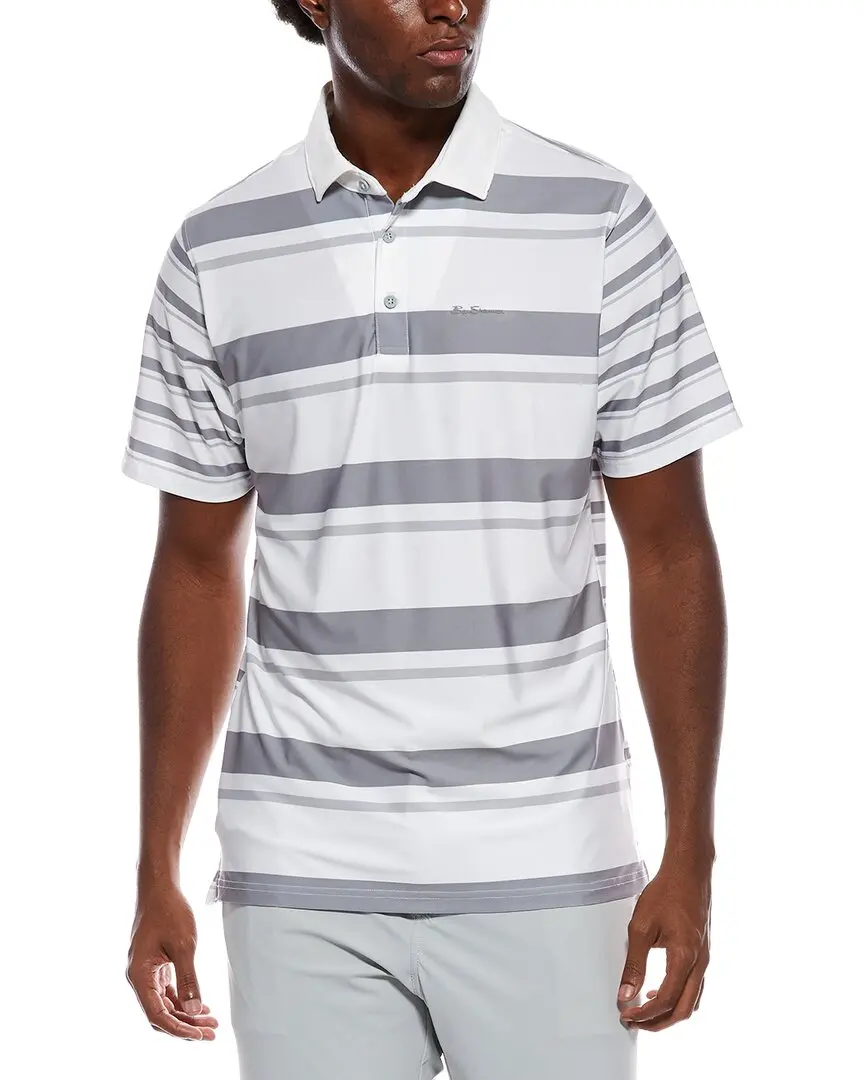 Ben Sherman Mixed Mod Stripes Tech Jersey Sports Fit Polo Shirt