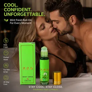 Unisex Pheromone Perfume Oil Roll-On Cool Mint Woody, Long Lasting Refreshing Scent That Gets You Noticed, Designed to Captivate, Boost Your Fresh Allure for Daily Wear & Gym, Smellmaxxing Compliment Getter,Birthday & Christmas Gift 12ml,Summer Essentials