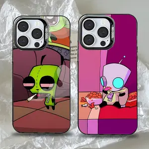 Cartoon I-Invader Zim Phone Case For iPhone 17,16,15,14,13,12,11,Pro,Max,Plus,Mini,XS,SE Anti Fall Black Matte Hard Bumper