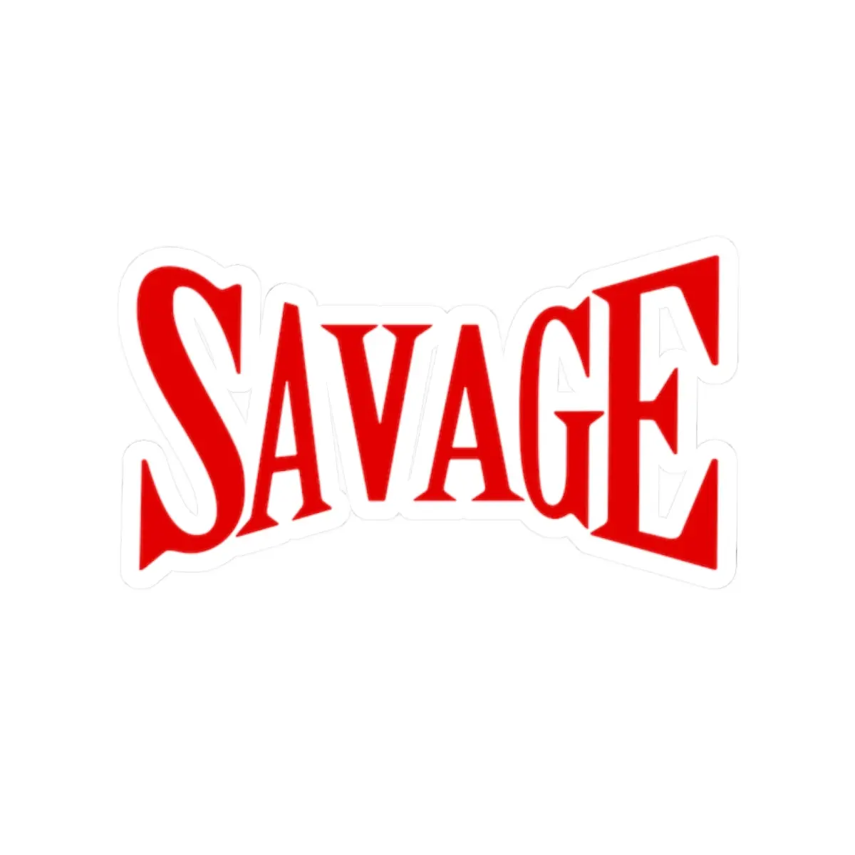 Savage Red Kiss-Cut Stickers, Bold Vinyl Decals, Unique Laptop Sticker, Trendy Water Bottle Decal, Cool Phone Case Decoration, Edgy Planner