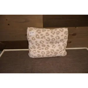 White and Brown Cheetah Blanket Pillow (50x60)