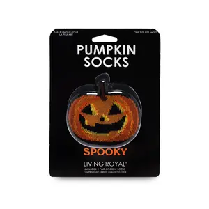 Pumpkin 3D Crew Sock | Colorful Mid-Calf Novelty Socks - Casual Stylish Unisex Design - One Size Fits Most - Gift for Men & Women
