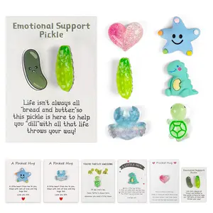 【Birthday Gift】1/6/10Pcs Pocket Hug Card with Cute Mini Size Tokens, DIY Sentimental Gift for Encouragement Anxiety Relief & Emotional Support – Inspirational Keepsake for Friends Family Kids & Loved Ones – Thoughtful Gift for Birthday & Holidays