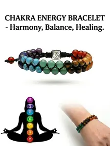 7 Chakra Crystal Bracelet, Energy Balance and Spiritual Protection, Adjustable Braided Yoga Jewelry, Healing Accessories for Wellness