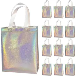 12 Pcs Non-woven Reusable Gift Bags With Handles for Party Favor 8W x 4L x10H Size