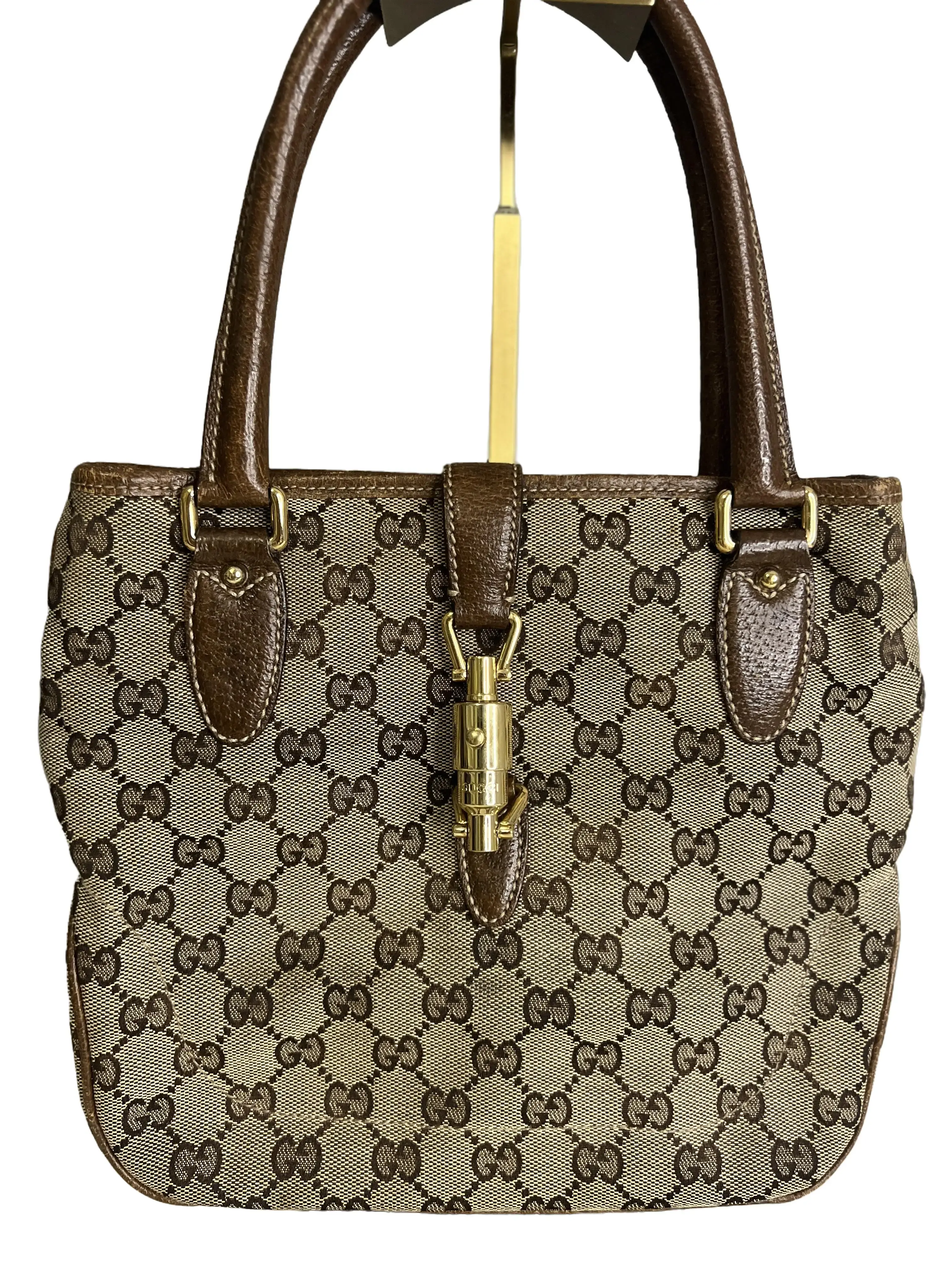 Pre-owned GUCCI Canvas Shoulder Bags Jackie GG Vintage Monogram Shoulder Bag