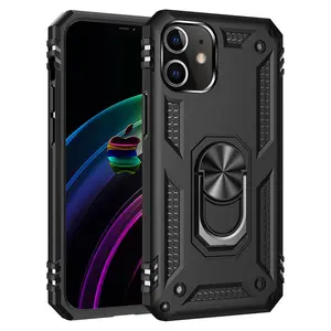 iPhone 13  Case With Kickstand, Heavy Duty Military Grade Protection Phone Case, Built-In 360° Rotate Ring Stand, Shockp