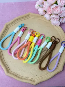 Phone Lanyard Keychain Universal Mesh Short Strap for Phone Cases/ Creative Car Key Pendant/bag charm accessories