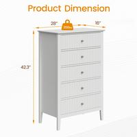 5 Drawers-White