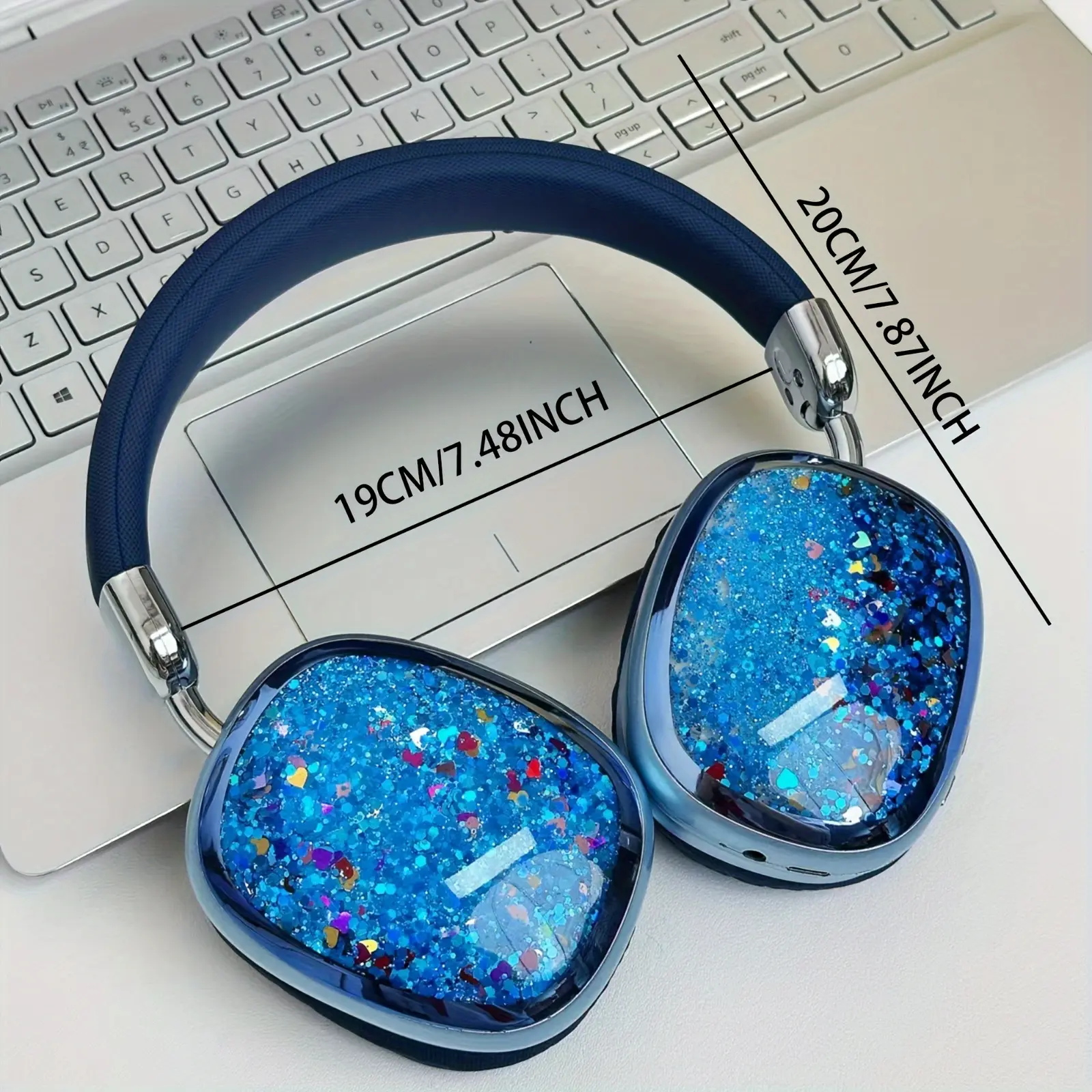 Wireless Bluetooth Over-Ear Headphones with Microphone for Handsfree Calls, Fold-for-Travel Portable Audio Headset, Padded Ear Cups, Sweat-Resistant, Card-Compatible, Works with Phones/Computers/Tablets, Manufacturer Warranty, Summerw Electronic Accessory