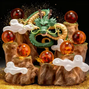 DLDA Dragon z Summoning Divine Dragon Statue Mountain Frame Model Dragon Sculpture Includes 3.6cm Seven Star Crystal Ball Suitable for Party Decoration Enthusiasts Collectibles (Comes with Gift Box) mannequin head Ornaments Collection