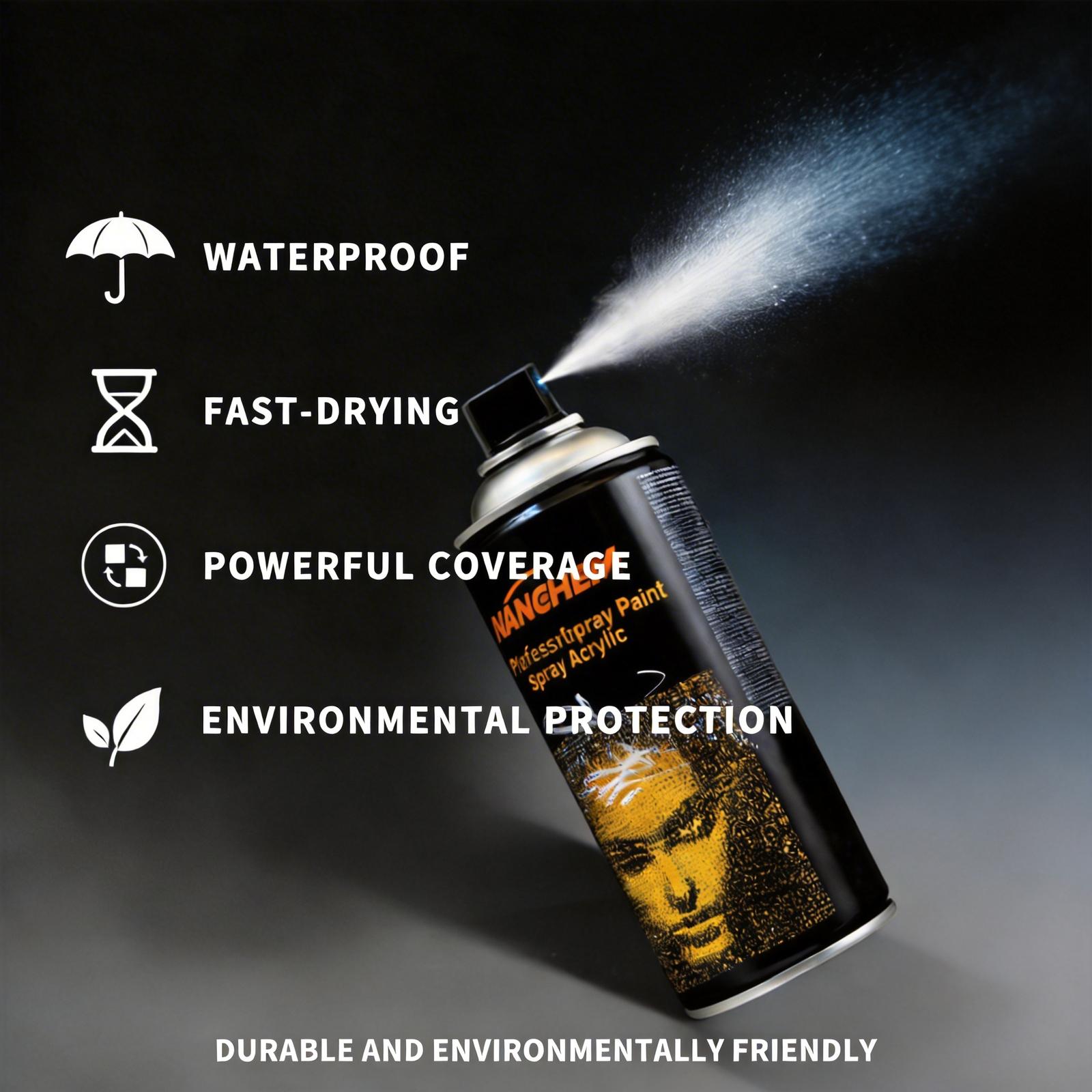Eco-Friendly Waterproof Spray Paint - Fast Drying, High Coverage for DIY Upcycling, Furniture, Metal & Plastic
