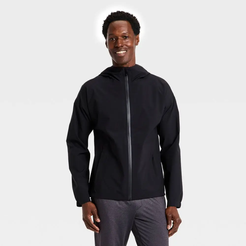 Men's Waterproof Coat, Smooth Fabric Garment - All In Motion, Durable Zipper Design