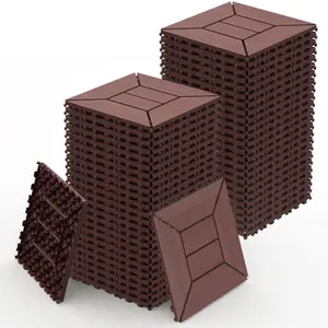 44Pack Plastic Interlocking Deck Tiles,12"x12" Interlocking Decking Tile Outdoor All Weather Use, Waterproof Patio Pavers for Balcony Backyard Porch