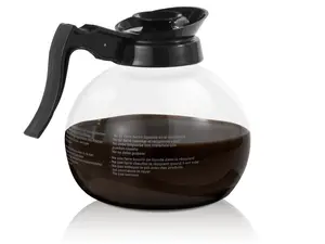 SYBO 12-Cup Glass Coffee Decanter with Black Handle