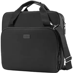 3 Ring Zipper Binder 3 Inch D-Ring, Binder with Zipper  Strap 700 Sheet Capacity & Multi-Pockets School and Office Organizer, Compatible with 13-Inch MacBook( Design Black)