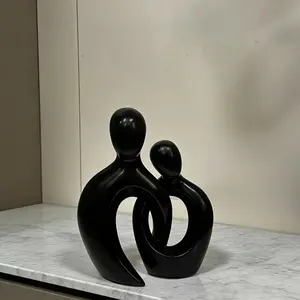Abstract Hugging Couple Resin Figurine Decor, Modern Home Decor, Resin Figure, Statues, Minimalist Matte, Smooth Curves, Ideal for Living Room, Bar Cabinet, Entryway, Nordic Wabi-Kabi Style