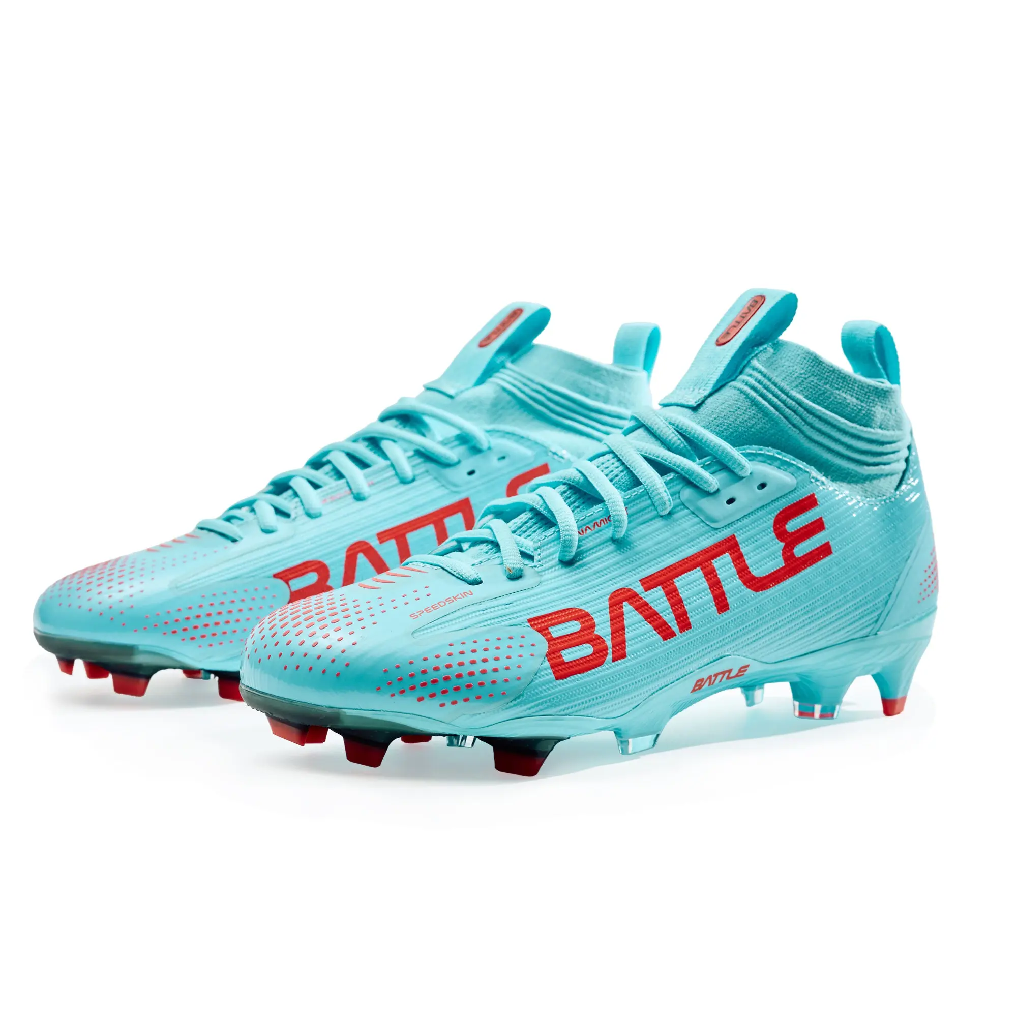AstroFly Battle Cleats - White with Neon Green Laces - Elite Speed