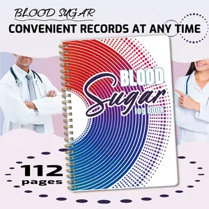 Blood Sugar Data Logbook for Glucose and Medication Tracking, A5 Size Health Record Notebook for Family Care