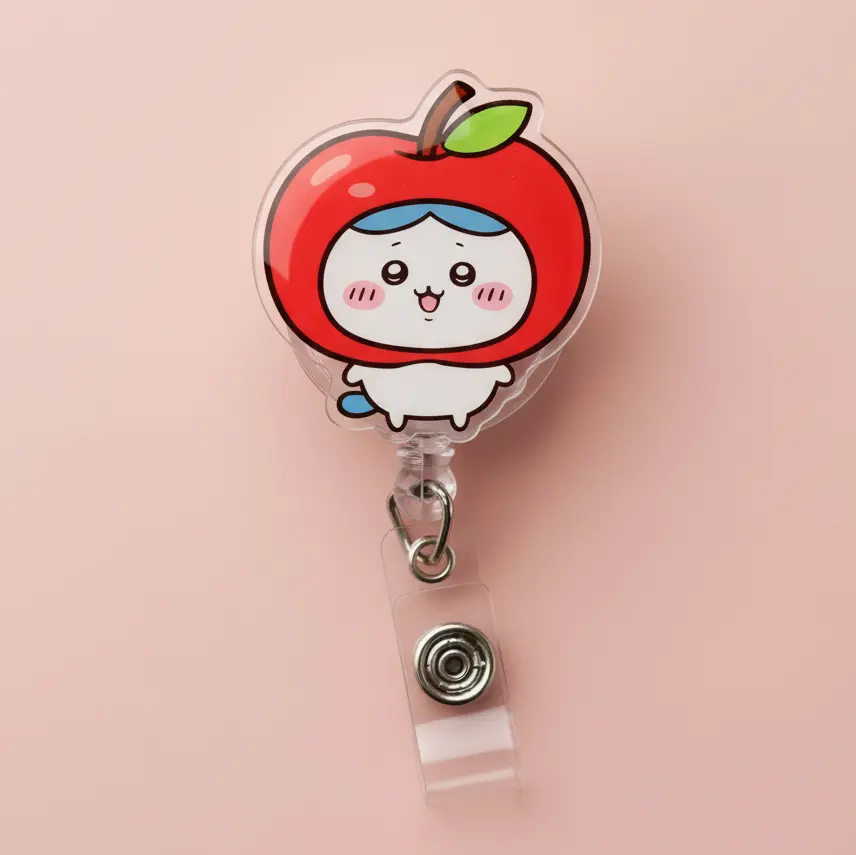 Cute Chiikawa Hachiware Usagi  Momonga Rakko Shisa Retractable ID Badge Reel Kawaii ID Badge Holder Office Accessories Unique Gift for Nurse/ Teacher/ Doctor/ Healthcare Worker/ Coworker or Nursing Students