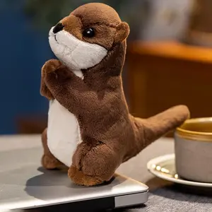19CM Simulation Otter Plush Toy Cute Sea Otter Stuffed Animal Cartoon Doll For Children Birthday Christmas Gift
