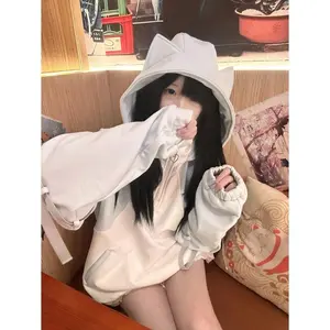 Japanese Style Y2K Fashion Coat Women Hoodie Harajuku Streetwear Sweatshirt  Kawaii Clothing Oversized Hoodies Chic