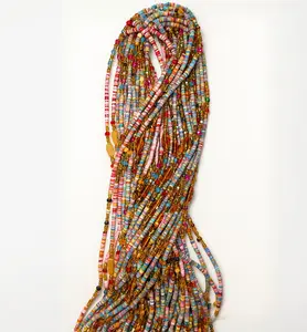 African Waist Beads | Golden Carnival Beads | 3 Strand