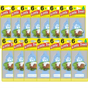 10-Pack LITTLE TREES-Shaped Car Air Freshener Hanging Decorations, Long-Lasting Fragrance for Cars & Homes, Summer Linen Scented, Car Air Diffuser