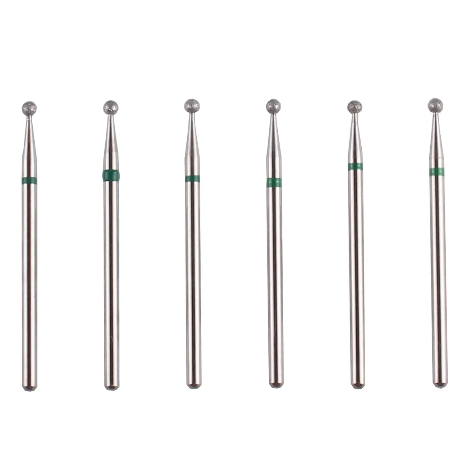6-Piece Ball Cuticle Bit Set with Portable Case, 2.34mm Round Head Manicure Drill Bits, 3/32" Shank for Smooth Nail Care, Manicurist & Beginner Use, Ball 2.34Mm, Pedicure Care Tool, At Home Manicure, Diy Manicures