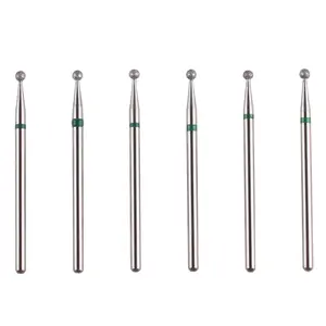 Round Ball Cuticle Bit Set with Case, 3/32 Shank Manicure Drill Bits,6pcs Cuticle Remover Bits(?2.34mm)