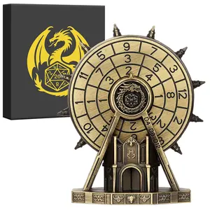 Dnd Ferris Wheel Dice Tray, 7-In-1 Metal D&d Twisted Polyhedral Dice Set, Dragon Logo Gift Box, Tabletop Role Playing Game Accessories