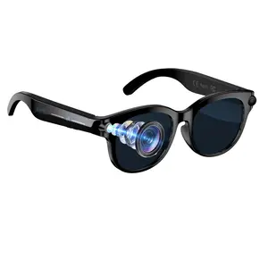 Travel AI Glasses with 800W Pixel Camera,  Anti-Shake Video Recording Smart Glasses, 3 Lenses (Transparent + Black +Purple ) ,290Mah Battery ,40g Weight ,Hands-free BT Calling,AI Translation ,AI Sunglasses