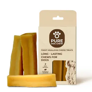 Pure Dog Chew Original Yak Cheese Sticks 1 oz × 3 Pack – 100% Natural Long-Lasting Himalayan Dog Treat for Small Dogs & Puppies