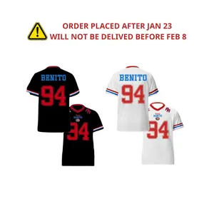 2 Sided Benito Football Jersey, Puerto Rico Flag Football Jersey Shirt