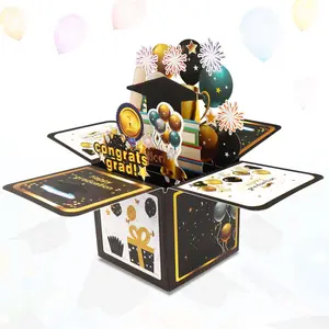 3D Pop-Up Graduation Card, Happy Graduation Gift Card for Boys Girls, College 8th Grade High School Graduation, Congrats Card for Brother Daughter