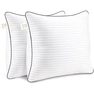 Yettbea Throw Pillow Inserts 18'' x 18'' Set of 2 OEKO-TEX Certified Machine Washable Premium Down Alternative Filled White Microfiber Covers for Couch Sofa or Bed