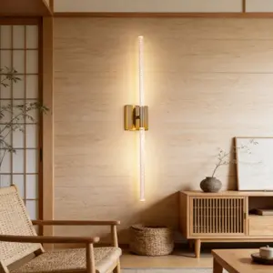 Charging Battery Powered Wall Light, 80cm Detachable Acrylic Dual-Sided Design, Remote Control & Touch Switch, Bedroom/living Room/corridor, Rechargeable Wall Sconces