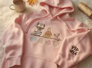 Embroidered Appa Hoodie Crewneck Sweatshirt Appa Avatar Sweatshirt Pullover Hoodie Appa