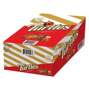 Turtles Original Caramel Nut Clusters 24 ct. - Crunchy and Chewy Chocolate Bar with Nutty Flavor - 24 Count Box Snack Bonbon Sugar Cocoa
