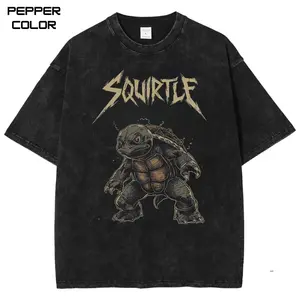 Angry SQUIRTLE Death  Graphic T-Shirt, PKM Anime Shirt, Anime Merch, Unisex Streetwear Tee, cotton crewneck Short Sleeve shirt, Fan Gift Tee