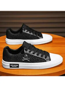 Fashion Skull Head Men's Casual Shoes, Trainer, Versatile Trendy Footwear for Daily Wear, Stylish Men's Sneakers for Everyday Use, Sports Shoes, Closed, Walking Shoes