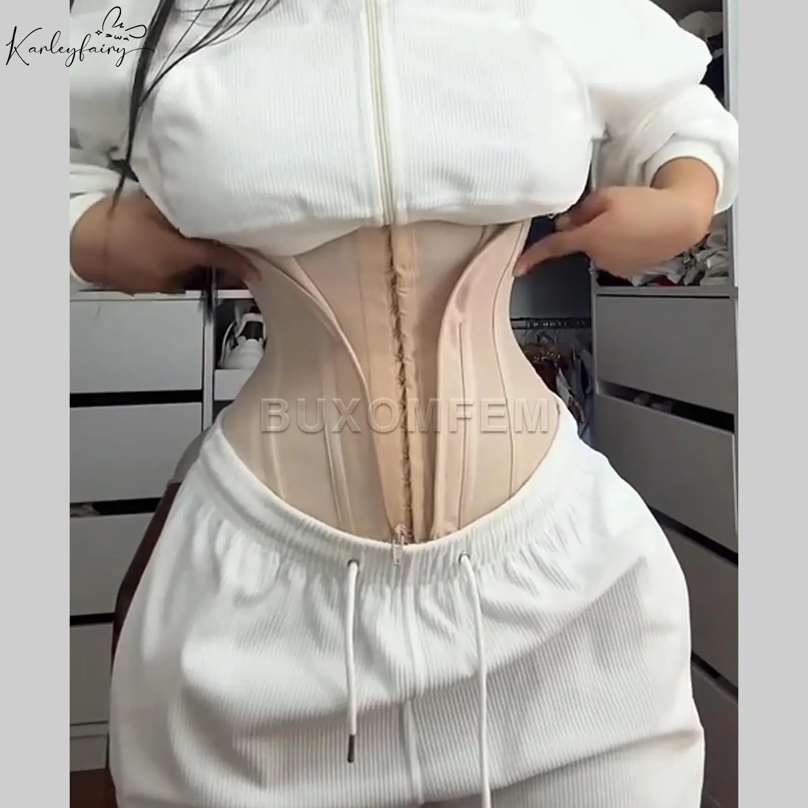 Tummy Control Girdle Body Shaper with XXS Tight Colombian Waist Cincher Front-Zipper Slim Fit Shaping Body Wrap Waist Trainer
